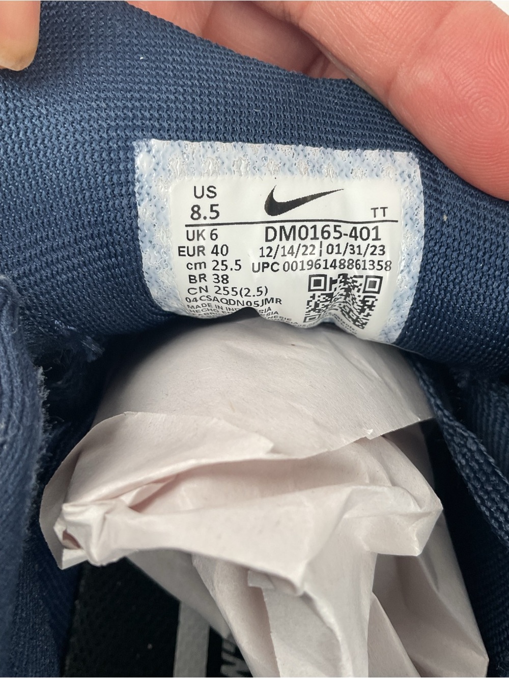 Nike Air Zoom Pegasus 39 TB Women's Size 8.5 Navy White Running Walking Shoes - Picture 10 of 10